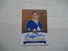 2017 TORONTO MAPLE LEAFS AUTO MARKS BOBBY BAUN #MLM-BB