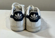 Men’s Stan Smith Size 8.5 White With Blue Back Logo Sneaker