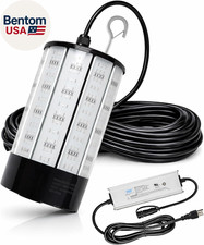 Green Underwater Fishing Light 120W 15,000LM, 110V AC  12V DC Dual Power, LED S