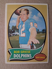 1970 Topps Bob Griese #10 Miami Dolphins HOF NFL 