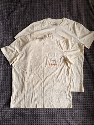 Timberland Herren Team T-Shirt Gr. XL Pastell Gelb Baumwolle Neu Ohne Etikett