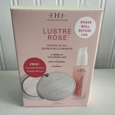 FarmHouse Fresh Lustre Rose Serum-in-Oil + Pocket Mirror Limited Edition Set NEW
