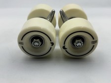 Moonlight Roller Skate Wheels White Crescent Moon 2-Set Replacement With Trucks