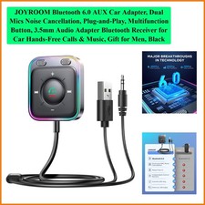 Bluetooth 6.0 AUX Car Adapter, Dual Mics Noise Cancellation, Plug-and-Play, M...