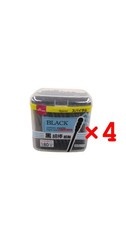 Spiral black cotton swab bud Q-tip ear pick cleaning 180pcs Set of 4 Daiso Japan