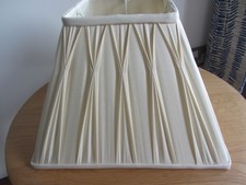 LAURA ASHLEY 30CMS FENN SQUARE SILK PLEATED SHADE IN IVORY