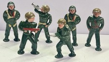 Vintage Barclay Lead Pod Foot U.S. Army Bugle Rifle Soldiers WWII 6 Piece Lot