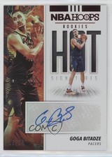 2019-20 Panini NBA Hoops Hot Signatures Rookies Red 15/25 Goga Bitadze Auto 03rx