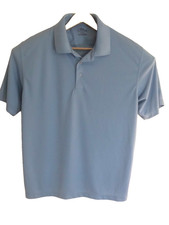 PGA Tour Men's Golf Polo Shirt Size XL Light Blue Textured Poly