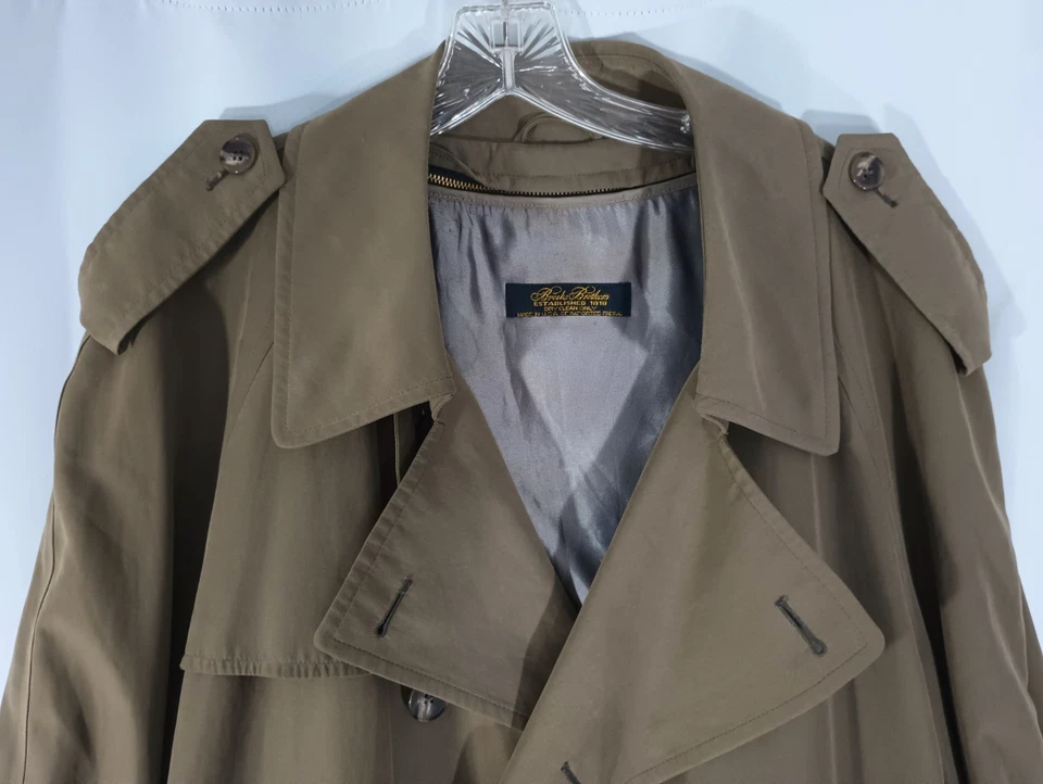 Brooks Brothers 2XL Тренч лужа окрашенный вкладыш пряжка кнопка молнии быстрая доставка - Изображение 3 из 4