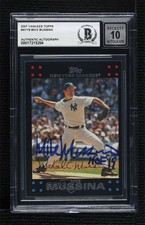 BAS 2007 Topps New York Yankees Mike Mussina #NYY8 BGS Authentic Auto HOF 3c7
