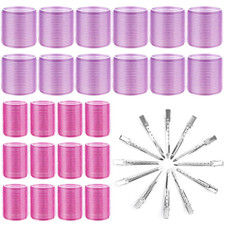 Hair Curlers Rollers 36Pcs Jumbo Big Hair Roller Sets with Stainless Steel Duc