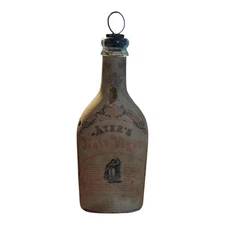 1867 AYER'S HAIR VIGOR J. C. AYER & CO. LOWELL, MASS. USA Bottle W/Label & Cork