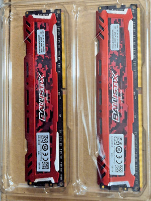 Crucial Ballistix Sport LT 16GB (2x8GB) DDR4 3000MHz CL15 Red RAM BLS8G4D30AESEK