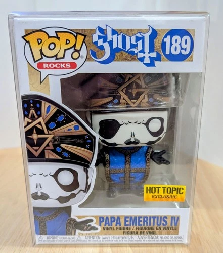 Funko Pop! Rocks PAPA EMERITUS IV Ghost #189 - Hot Topic Exclusive w/Protector