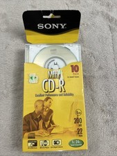 Confezione 10 Sony Mini CD-R Disc 22-Min 200MB con Custodie Slim Jewel Nuove Sigillate