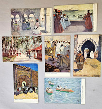 7 OLD POSTCARDS "TUCK & SOUNDS" series OLIETTE - early 20th century - BARBADOS/ANTILLES/MOROCCO