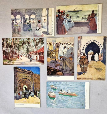7 ANCIENNES CPA "TUCK & SONS" série OLIETTE- début XXème -BARBADE/ANTILLES/MAROC - Photo 1/4