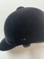 Pro Tech Black Microfiber Velvet Riding Cap Helmet Size 58 T1