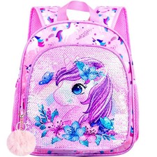 Toddler Backpack for Girls, Kids Cute Unicorn Preschool Bookbag, Kindergarten...
