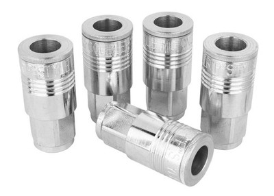 Milton 1803 1/4'' Female P-Style Coupler Pack of 5 - Air Tool Fittings