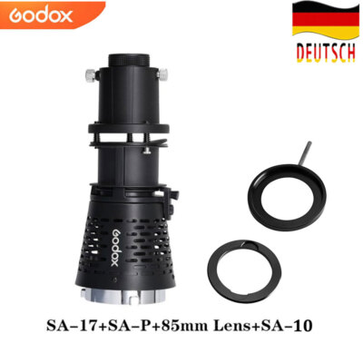 Godox SA-17 Bowens Adapter + SA-P Projektionsaufsatz + SA-10 Gobo Halter für S30