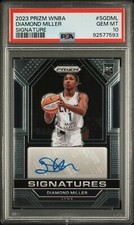 2023 PANINI PRIZM WNBA DIAMOND MILLER RC SIGNATURE AUTO SG-DML PSA 10 GEM MINT