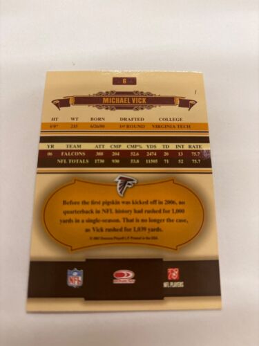 Michael Vick Alge Crumpler Card Error 2007 Donruss Classics #6 - Picture 2 of 2