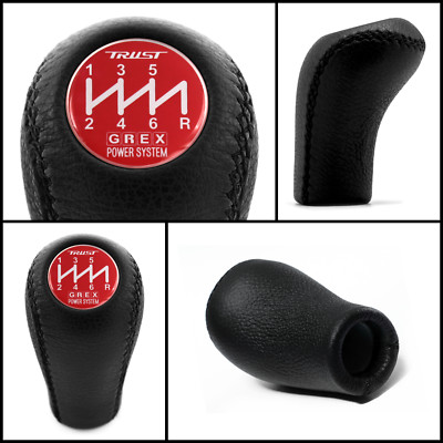 GREX LEATHER 6 GEAR SHIFT BUTTON FOR MAZDA RED RX-8 MX-5 NB NB FL II MK2.5 MIATA