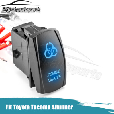 ''ZOMBIE LIGHTS'' 5 Pin Blue Rocker Toggle ON/OFF Switch Fit Toyota Tacoma 4Runner