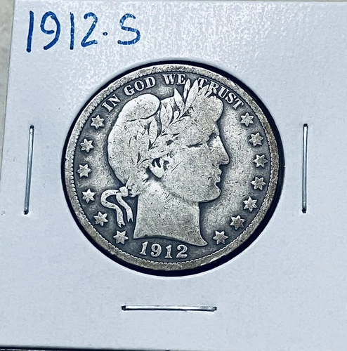 1912 s barber half dollar Very Low Mintage Very Fine Conditions