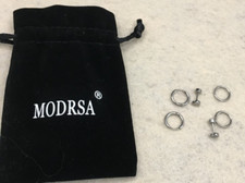 NEU MODRSA GEWINDELOSE NASEN-OHRLIPPEN NIETEN UND CREOLEN MIT CZ-SILBER