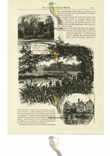 Shropshire Meres, 3 Images, England, Book Illustration (Print), 1887