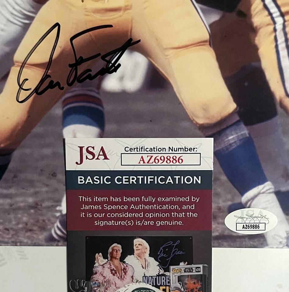 Dan Fouts autographed 8x10 Photo San Diego Chargers JSA - Image 2 of 2