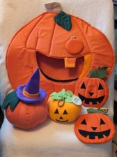 Halloween Cotton Fabric Decor Jack-o'-lantern 5 Pc Lot