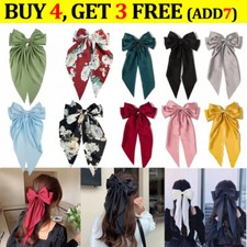 Large Bow Ribbon Barrettes Women Steel Hairpin Satin Hair Clip Hair Accessories
