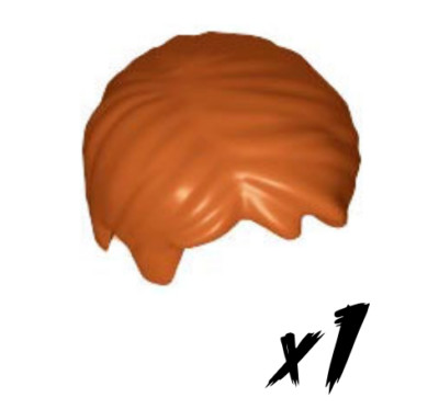 1x LEGO 62810   Figurteil Haare Hair   dunkel orange   dark orange