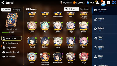 [GLOBAL] Epic 7 Starter Arbiter Vildred Fairytale Tenebria SBA +ML pulls+Name