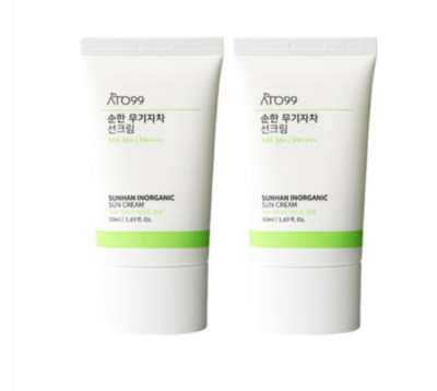 1+1 [Ato99] Mild Mild Physical Sunscreen SPF 50+ PA++++, 50ml x 2 ea K-beauty