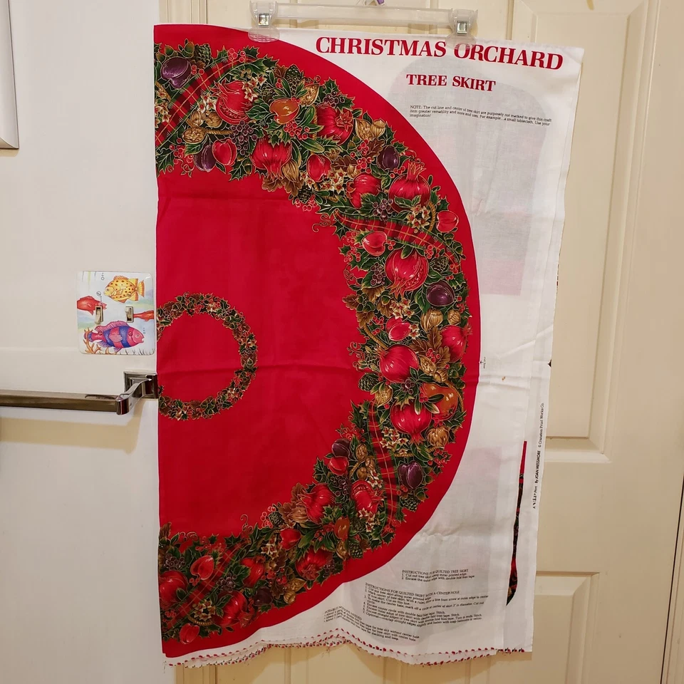 Falda árbol huerto de Navidad panel de tela y medias Joan Messmore Cranston Foto 4 de 4