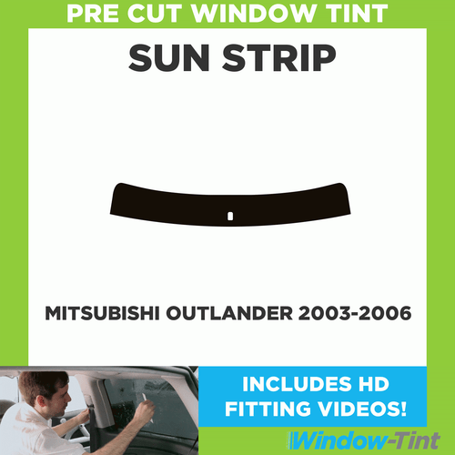 Pre Cut Tinted Sunstrip - For Mitsubishi Outlander 2003-2006 - 5% Limo Internal - Picture 1 of 5