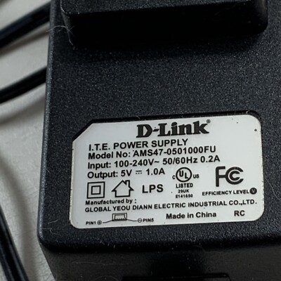NEW D-Link I. T. E. Power Supply -  See Photo for Electric Details - Black