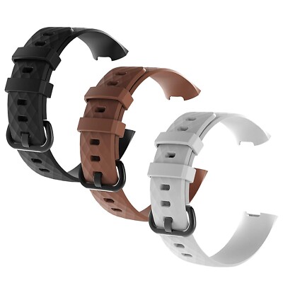 For Fitbit Charge 3/4 Soft Silicone Strap Replacement Fitness TPU Wrist Band