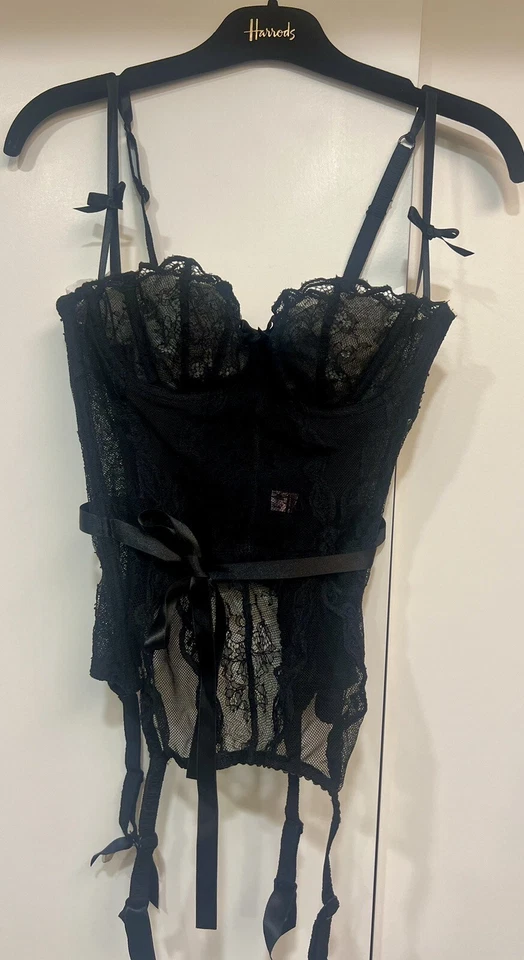 Corsé/vasco Agent Provocateur Love en encaje negro 32C Foto 2 de 4