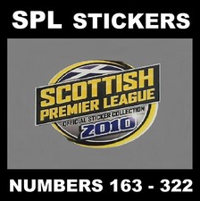 Panini SPL 2010 Scottish Premier League stickers No's 163 - 322