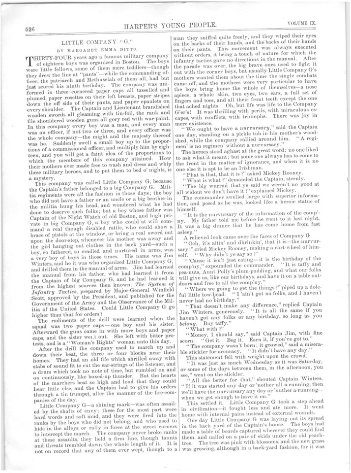 I'LL BE THERE IN A MINUTE.VTG 1888 HARPER'S ENGRAVING PRINT ON 11"x8