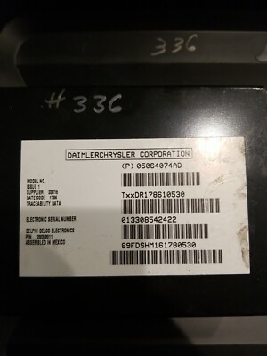05 06 07 DODGE CARAVAN SATELLITE RECEIVER CONTROL MODULE 05064074AD OEM ...