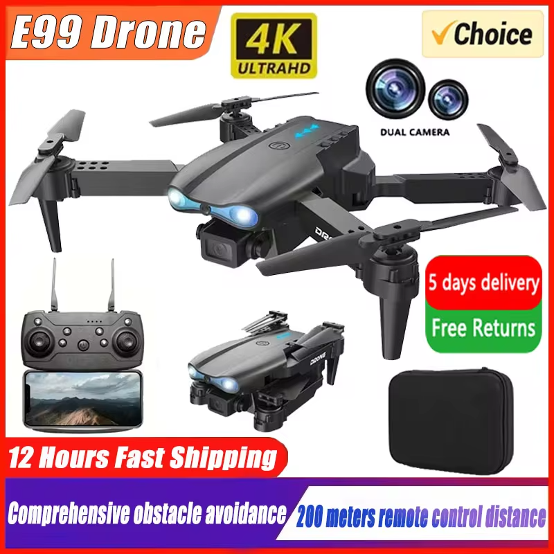 E99 Pro Drone Quadcopter Remote Control Handle Four Axis Aircraft HD 6K Photogra