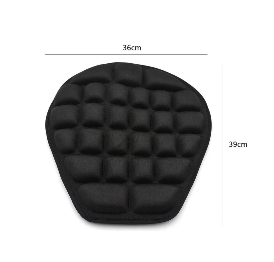 Shock Absorption Motorcycle Seat Cushion Pressure Relief Pad For Cruiser Touring - Image 2 of 4