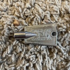 Vintage KEY National Lock Deep Freezer Key with Envelope Capri Rockford Illinois